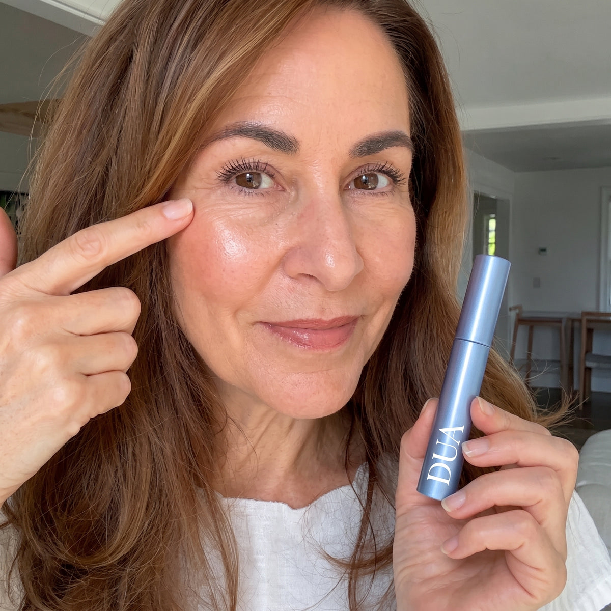 Customer selfie with product